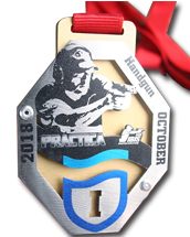 Acrylic medal with medal MM2038