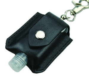 Portable sanitizer keychain